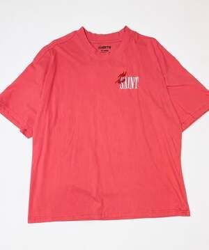GSTR 'Not Your Saint' Angel Graphic T-Shirt in Red
